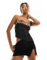 Фото #2 товара ASOS DESIGN bandeau top with contrast detail in black