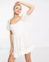 Фото #1 товара Bardot broderie corset mini dress in white