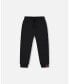 Toddler Boys Fleece Sweatpants With Pockets Black