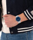 ფოტო #4 პროდუქტის Men's Elliot Silver-Tone Stainless Steel Bracelet Watch 40mm