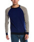 Scott & Scott London Contrast Wool & Cashmere-Blend Sweater Men's Blue L