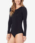Фото #3 товара Softwear with Stretch Long Sleeve Bodysuit, Created for Macy's
