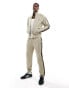 Фото #4 товара Fred Perry co-ord contrast tape track jacket in beige