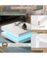 Фото #2 товара High Gloss Minimalist Design With Plug-In 16-Color LED Lights, 2-Tier Square Coffee Table