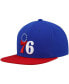 ფოტო #2 პროდუქტის Men's Royal, Red Philadelphia 76Ers Team Two-Tone 2.0 Snapback Hat