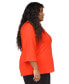 ფოტო #3 პროდუქტის Plus Size Keyhole Peasant Top