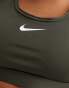 Nike Training Swoosh Dri-Fit medium support sports bra in khaki