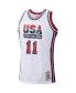 Фото #3 товара Men's Karl Malone White USA Basketball Authentic 1992 Jersey