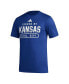 Фото #2 товара Men's Royal Kansas Jayhawks AEROREADY Pregame T-shirt