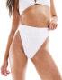 ASOS DESIGN Maya deep band ultra high leg high waist bikini bottom in white