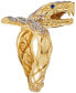 ფოტო #4 პროდუქტის Diamond Snake Ring (1/4 ct. t.w.) in 14k Yellow Gold-Plated Sterling Silver