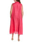 Фото #2 товара Marina Rinaldi Plus Dicitura Linen Midi Dress Women's
