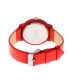 ფოტო #3 პროდუქტის Unisex Vivid Red Leatherette Strap Watch 36mm