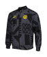 ფოტო #3 პროდუქტის Men's Black Borussia Dortmund Pre-Match Raglan Full-Zip Training Jacket