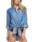 Фото #5 товара Women's Beach Button-Up Shirt Cover-Up