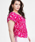 Фото #3 товара Plus Size Cotton Side-Tie Top, Created for Macy's