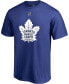 ფოტო #2 პროდუქტის Men's Auston Matthews Blue Toronto Maple Leafs Team Authentic Stack Name and Number T-shirt