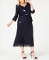 ფოტო #1 პროდუქტის Plus Size Sequined Chiffon Dress and Jacket