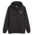 Puma Essentials+ Logo Lab FullZip Hoodie Mens Black Casual Outerwear 67592501