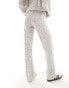 Фото #8 товара 4th & Reckless flared knitted trousers co-ord in grey marl