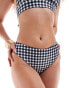 Reclaimed Vintage bikini bottom in black and white gingham