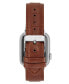 Фото #2 товара Women's Honey Brown Crocograin Faux Leather Band Compatible with 42/44/45/Ultra/Ultra 2 Apple Watch