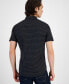 Фото #2 товара Men's Short Sleeve Button-Front Double Dash Print Shirt