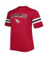 Men's Cardinal Arizona Cardinals Big and Tall Arm Stripe T-shirt