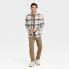 Фото #2 товара Men's Heavyweight Long Sleeve Flannel Button-Down Shirt - Goodfellow & Co White