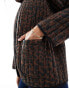 Фото #2 товара ASOS DESIGN cotton quilted jacket in brown leopard print