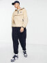 Tommy Jeans Chicago oversized half zip jacket in beige