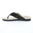 Фото #3 товара Spenco Laguna Ellie SP1086BLK Womens Black Suede Flip-Flops Sandals Shoes 7.5