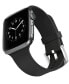 Фото #2 товара Black Smooth Silicone Band Compatible with 42/44/45/Ultra/Ultra 2 Apple Watch