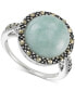 ფოტო #1 პროდუქტის Jade & Marcasite (3/8 ct. t.w.) Statement Ring in Sterling Silver