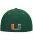 Men's Green and Orange Miami Hurricanes On-Field Baseball Fitted Hat