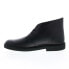 Фото #5 товара Clarks Desert Boot 2 26161237 Mens Black Leather Lace Up Chukkas Boots 8