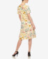 Women's Floral Short Sleeve Knee Length Dress