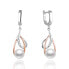 Luxury bicolor earrings with real pearls AGUC2676P