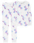 Фото #4 товара Kid 2-Piece Fuzzy Velboa Unicorn Pajamas 4