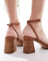 Schuh Saturn mid block heel sandals in tan Бежевый, 37 - фото #2