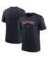 Фото #1 товара Men's Heather Navy Cleveland Guardians Authentic Collection Early Work Tri-Blend Performance T-shirt