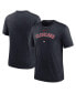 ფოტო #1 პროდუქტის Men's Heather Navy Cleveland Guardians Authentic Collection Early Work Tri-Blend Performance T-shirt