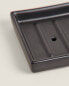 Matte black earthenware bathroom soap dish