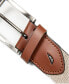 ფოტო #2 პროდუქტის Men's Leather Tab Signature Webbing Logo Belt