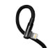 Фото #4 товара Kątowy kabel przewód Power Delivery z bocznym wtykiem USB-C Iphone Lightning 2m 20W czarny