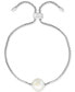 ფოტო #1 პროდუქტის EFFY® Gray Cultured Freshwater Pearl (10mm) Bolo Bracelet in Sterling Silver