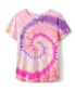 ფოტო #1 პროდუქტის Big Girls Plus Short Sleeve Curved Hem Graphic Tee Shirt