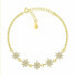 Playful gold-plated star bracelet with zircons BRC156Y