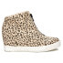Фото #1 товара Matisse Long Live Leopard Wedge Womens Size 10 M Sneakers Casual Shoes LONGLIVE