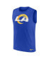 Фото #3 товара Men's Royal Los Angeles Rams Blitz Legend Muscle Perform Tank Top